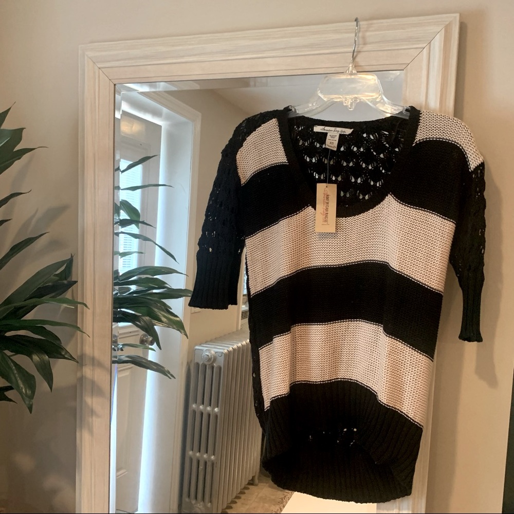 NWT! American Rag Quarter Sleeve Stripe Sweater